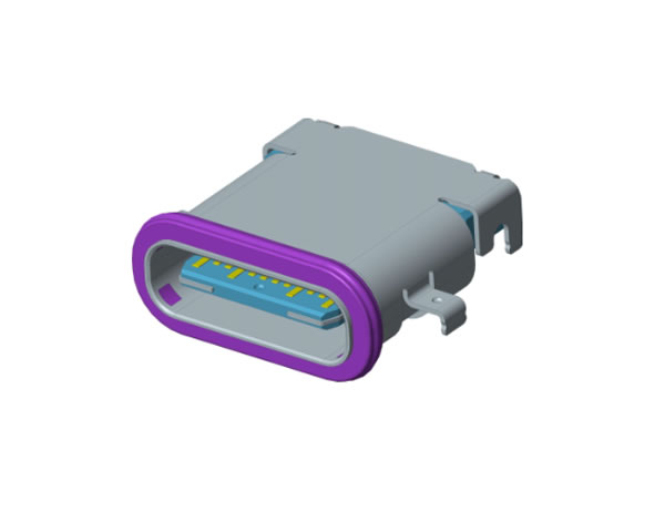 USB 3.1 CF WATERPROOF CL=0.3 沉板1.40 DIP(防水型）配防水膠圈，15u黑膠